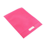 50Pcs Die Cut Non Woven Bags Eco Friendly Flat Mouth Tote Bags Non Woven Fabric Garment Bags Rose Red 25x35cm/9.8x13.8in