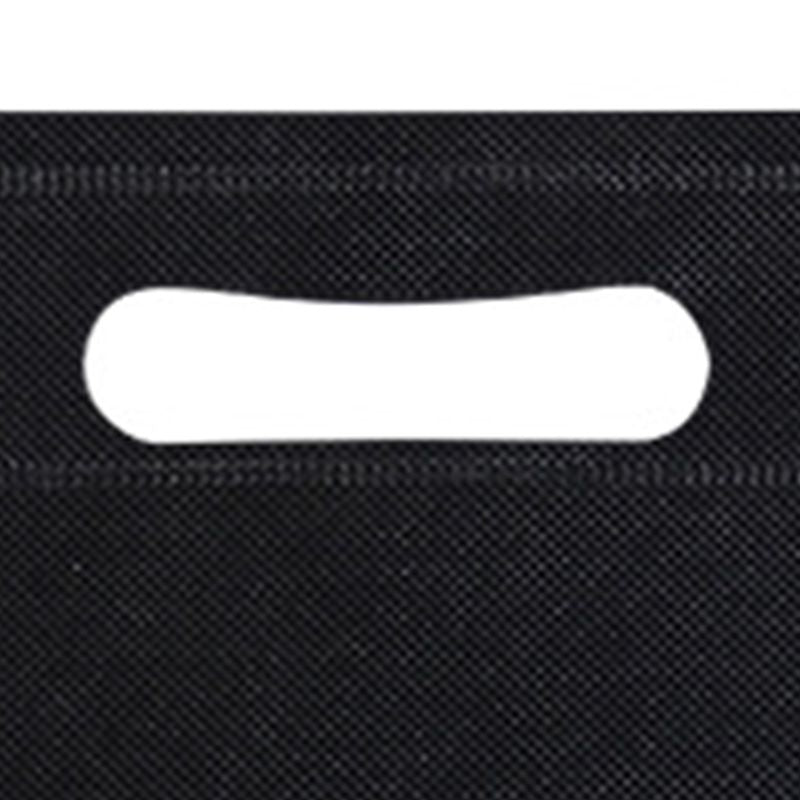 50Pcs Die Cut Non Woven Bags Eco Friendly Flat Mouth Tote Bags Non Woven Fabric Garment Bags Black 25x35cm/9.8x13.8in