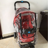 Baby Stroller Rain Cover Transparent Adjustable Shockproof Windproof Cover for Stroller Black - 45-Degree Angle