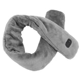 Heating Scarf USB Powered Soft Warm Soreness Relief Vibration Massage Pure Color Heated Neck Wrap for Adult Elderly Dark Gray