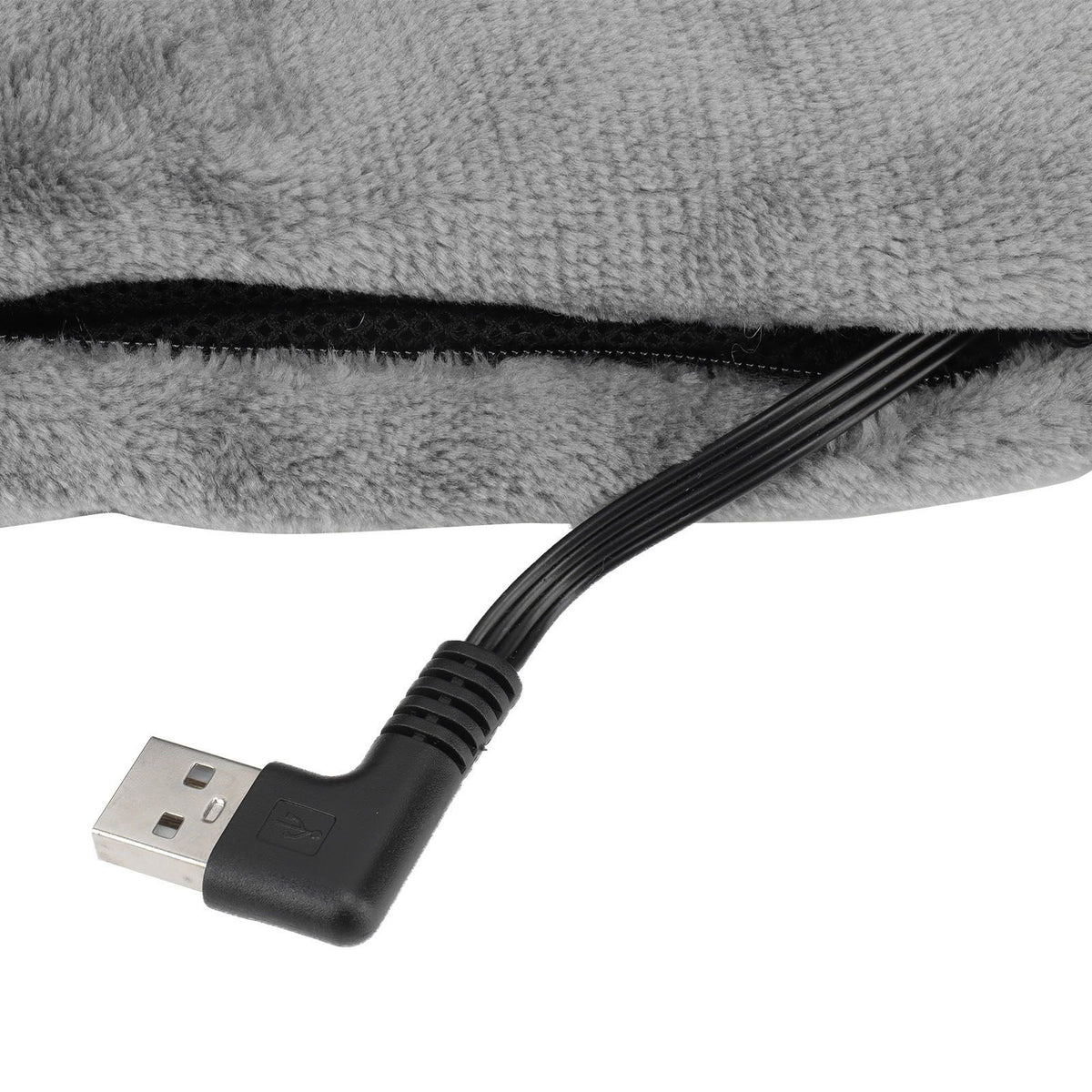 Heating Scarf USB Powered Soft Warm Soreness Relief Vibration Massage Pure Color Heated Neck Wrap for Adult Elderly Dark Gray