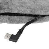 Heating Scarf USB Powered Soft Warm Soreness Relief Vibration Massage Pure Color Heated Neck Wrap for Adult Elderly Dark Gray - Extra Image