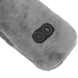 Heating Scarf USB Powered Soft Warm Soreness Relief Vibration Massage Pure Color Heated Neck Wrap for Adult Elderly Dark Gray