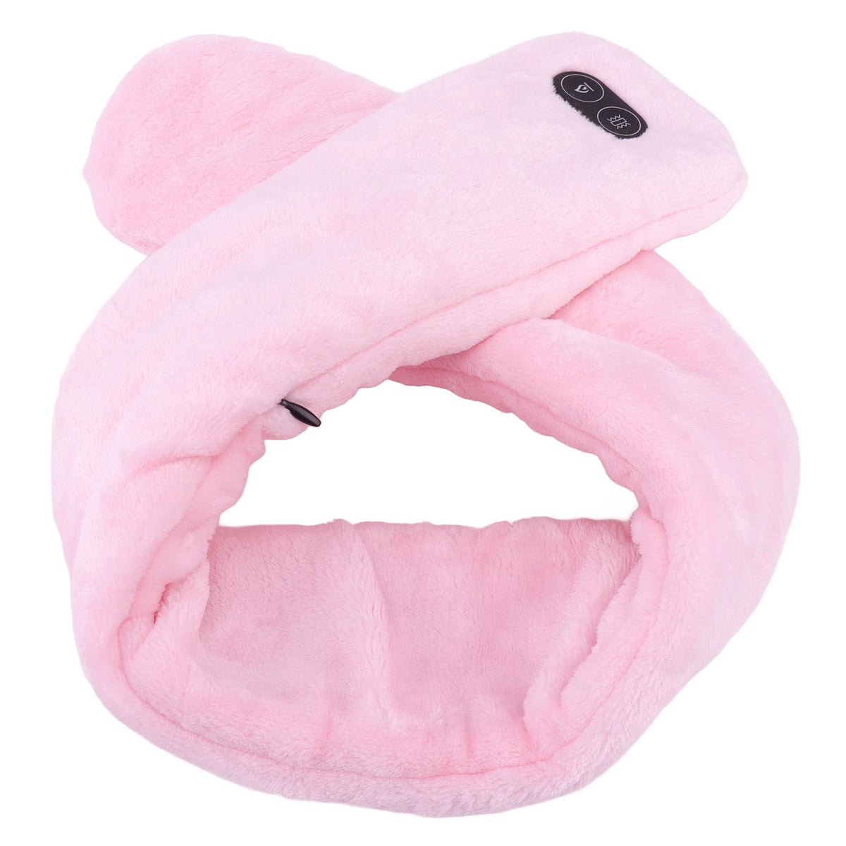Heating Scarf USB Powered Soft Warm Soreness Relief Vibration Massage Pure Color Heated Neck Wrap for Adult Elderly Pink