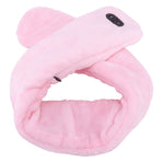Heating Scarf USB Powered Soft Warm Soreness Relief Vibration Massage Pure Color Heated Neck Wrap for Adult Elderly Pink