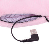 Heating Scarf USB Powered Soft Warm Soreness Relief Vibration Massage Pure Color Heated Neck Wrap for Adult Elderly Pink
