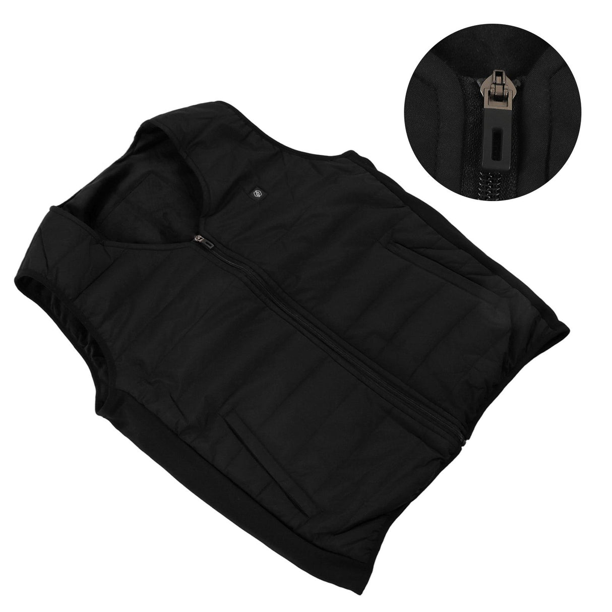 Heated Vest Cotton Four Zone Heating of Graphene V Neck USB Electric Jacket for Men and Women 4XL