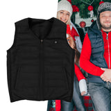 Heated Vest Cotton Four Zone Heating of Graphene V Neck USB Electric Jacket for Men and Women 4XL