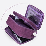 Travel Underwear Organizer Positive Ion Oxford Fabric Large Capacity Travel Bra Organizer for Underwear Women Travel Purple