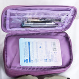 Travel Underwear Organizer Positive Ion Oxford Fabric Large Capacity Travel Bra Organizer for Underwear Women Travel Purple