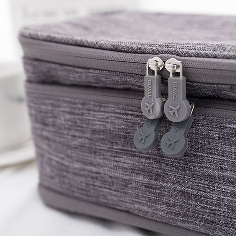 Travel Underwear Organizer Positive Ion Oxford Fabric Large Capacity Travel Bra Organizer for Underwear Women Travel Grey