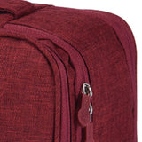 Travel Underwear Organizer Positive Ion Oxford Fabric Large Capacity Travel Bra Organizer for Underwear Women Travel Wine Red - Top-Down View