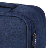 Travel Underwear Organizer Positive Ion Oxford Fabric Large Capacity Travel Bra Organizer for Underwear Women Travel Dark Blue