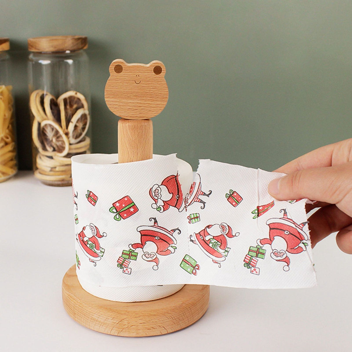 Wooden Tissue Holder Cute Animals Shape Facial Napkin Stand Toilet Paper Holder Store Shelves for Kitchen Bedroom Cat