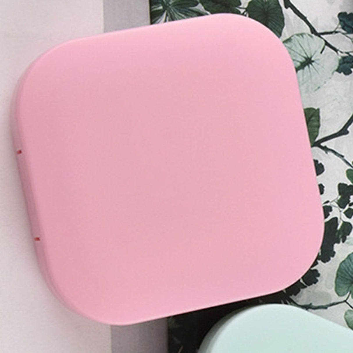 Contact Lens Box Plastic Leakage Proof Dustproof Portable Square Contact Lens Case Pink