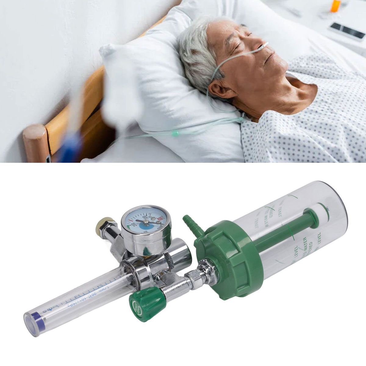 Oxygen Inhaler with G3/4 Internal Thread Russian Connector Oxygen Gauge Flow Meter for Emergency Home