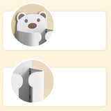 Wall Mounted Tissue Box Punching Free Cute Bear Pattern Plastic Tissue Dispenser for Home Bathroom White Bear Brown - Extra Image