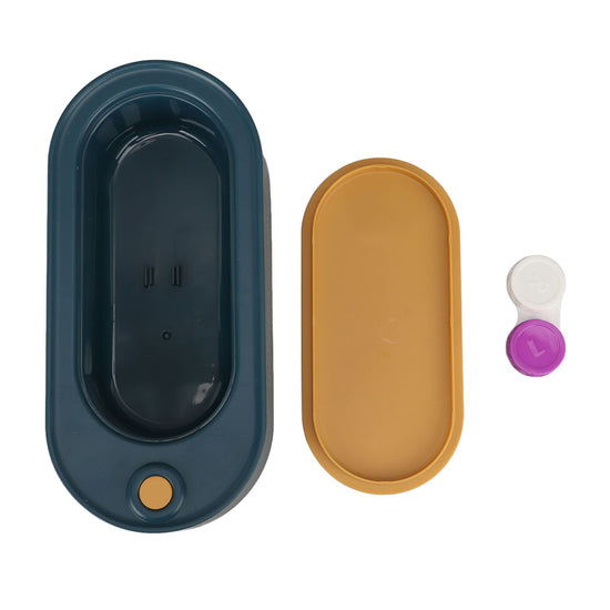 Mini Ultrasound Cleaning Machine High Frequency Portable Household Ultrasound Cleaner for Rings Glasses Coins Necklaces Dark Green