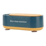 Mini Ultrasound Cleaning Machine High Frequency Portable Household Ultrasound Cleaner for Rings Glasses Coins Necklaces Dark Green
