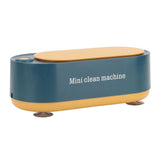 Mini Ultrasound Cleaning Machine High Frequency Portable Household Ultrasound Cleaner for Rings Glasses Coins Necklaces Dark Green