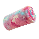 Flannel Blanket Colorful Animal Style Double Sided Luminous Flannel Blanket for Office - Front View