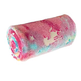 Flannel Blanket Colorful Animal Style Double Sided Luminous Flannel Blanket for Office