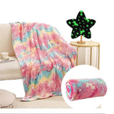 Flannel Blanket Colorful Animal Style Double Sided Luminous Flannel Blanket for Office - 45-Degree Angle