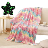 Flannel Blanket Colorful Animal Style Double Sided Luminous Flannel Blanket for Office - Extra Image