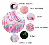 Flannel Blanket Colorful Animal Style Double Sided Luminous Flannel Blanket for Office