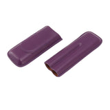 Cigar Case Elegant Vintage Hand Crafted Slim Portable 2 Fingers Cigar Holder for Travel Party Business Purple