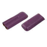 Cigar Case Elegant Vintage Hand Crafted Slim Portable 2 Fingers Cigar Holder for Travel Party Business Purple