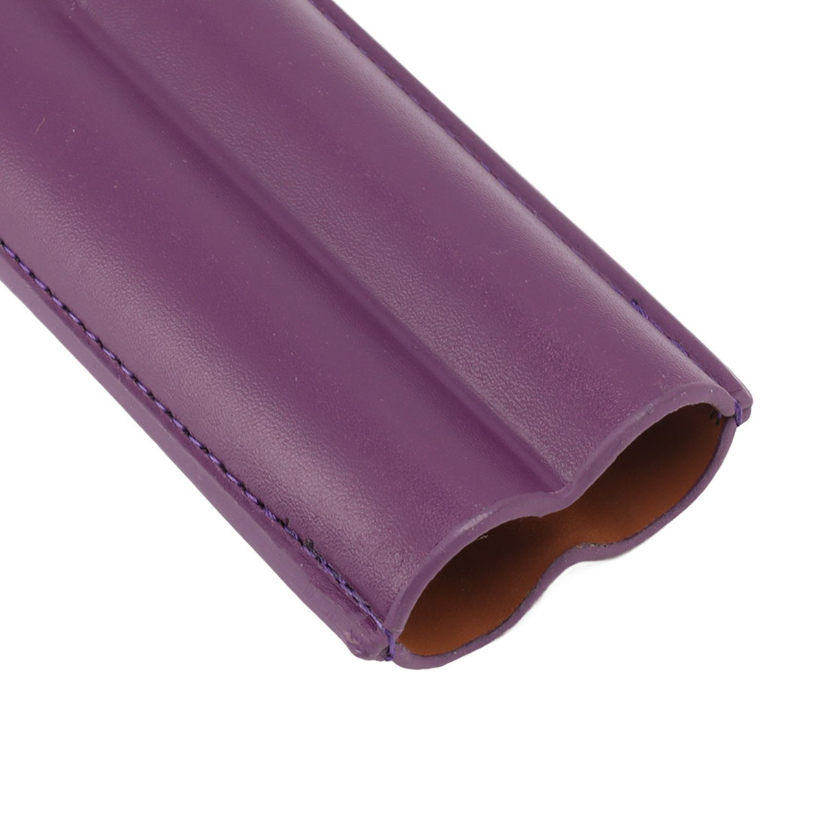 Cigar Case Elegant Vintage Hand Crafted Slim Portable 2 Fingers Cigar Holder for Travel Party Business Purple