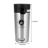 380ml Coffee Mug with Strainer Portable Thermal Cup Water Bottle for Home Office Travel - Extra Image