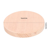 Round Wood Coaster Placemat Round Heat Resistant Drink Mat Cup Pad for Home KitchenWood Color - Extra Image
