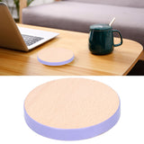 Round Wood Coaster Placemat Round Heat Resistant Drink Mat Cup Pad for Home KitchenPurple