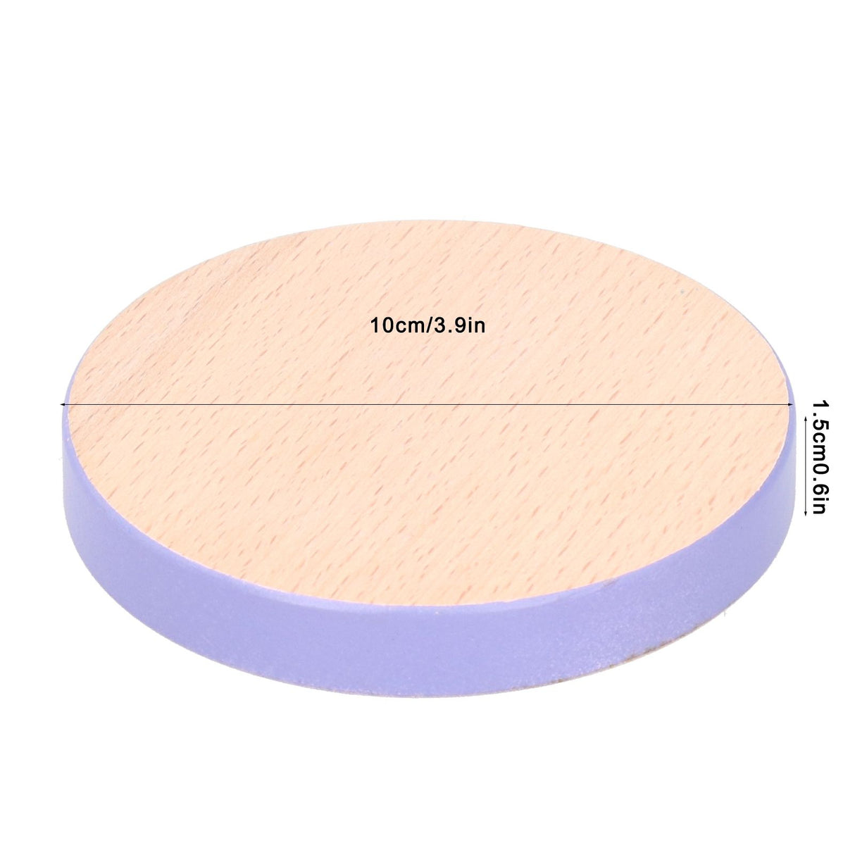Round Wood Coaster Placemat Round Heat Resistant Drink Mat Cup Pad for Home KitchenPurple