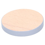 Round Wood Coaster Placemat Round Heat Resistant Drink Mat Cup Pad for Home KitchenGray - Side View