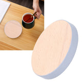 Round Wood Coaster Placemat Round Heat Resistant Drink Mat Cup Pad for Home KitchenGray