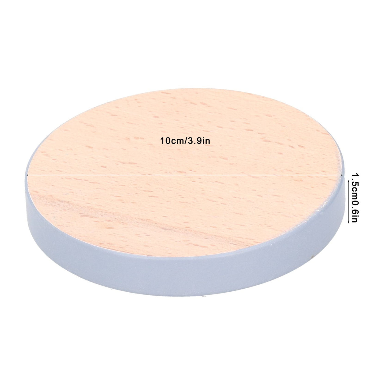 Round Wood Coaster Placemat Round Heat Resistant Drink Mat Cup Pad for Home KitchenGray
