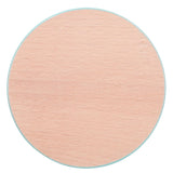 Round Wood Coaster Placemat Round Heat Resistant Drink Mat Cup Pad for Home KitchenBlue - Top-Down View
