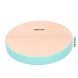Round Wood Coaster Placemat Round Heat Resistant Drink Mat Cup Pad for Home KitchenBlue - Extra Image