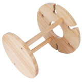 Wooden Wine Rack Glass Cup Holder Organizer Tabletop Display for 6 Glass and 1 Wine Bottle - Side View