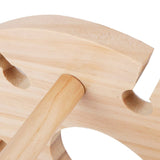 Wooden Wine Rack Glass Cup Holder Organizer Tabletop Display for 6 Glass and 1 Wine Bottle