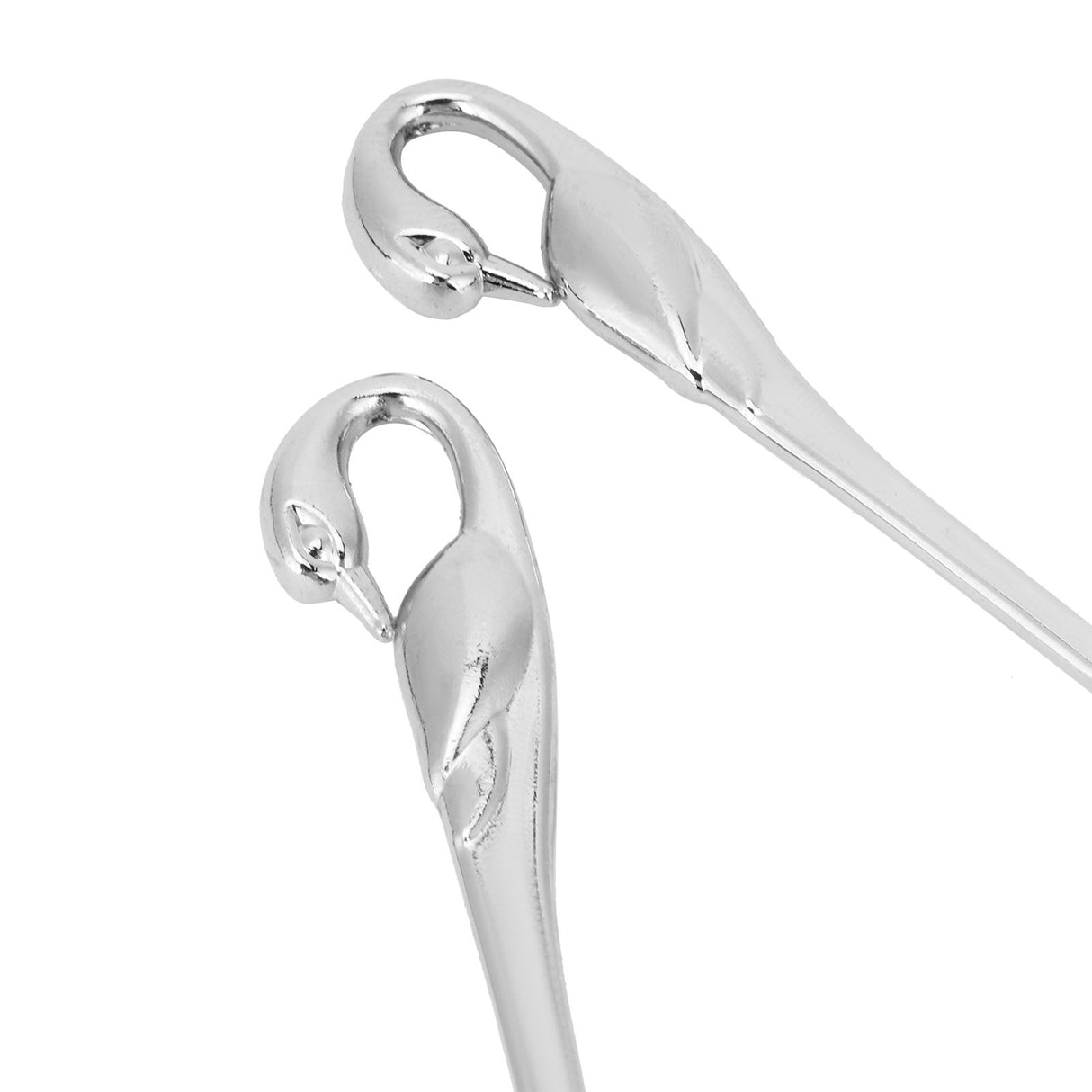 7Pcs/Set Zinc Alloy Dinnerware Swan Holder Tableware with 3 Spoons 3 Forks Home Decoration