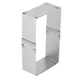 Stainless Steel Square Mousse Ring Retractable Biscuits Cake Mold Kitchen DIY Baking ToolsS 10~18cm - Front View