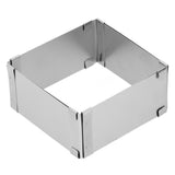 Stainless Steel Square Mousse Ring Retractable Biscuits Cake Mold Kitchen DIY Baking ToolsS 10~18cm