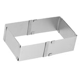 Stainless Steel Square Mousse Ring Retractable Biscuits Cake Mold Kitchen DIY Baking ToolsS 10~18cm