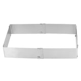 Stainless Steel Square Mousse Ring Retractable Biscuits Cake Mold Kitchen DIY Baking ToolsL 16~28cm - 45-Degree Angle