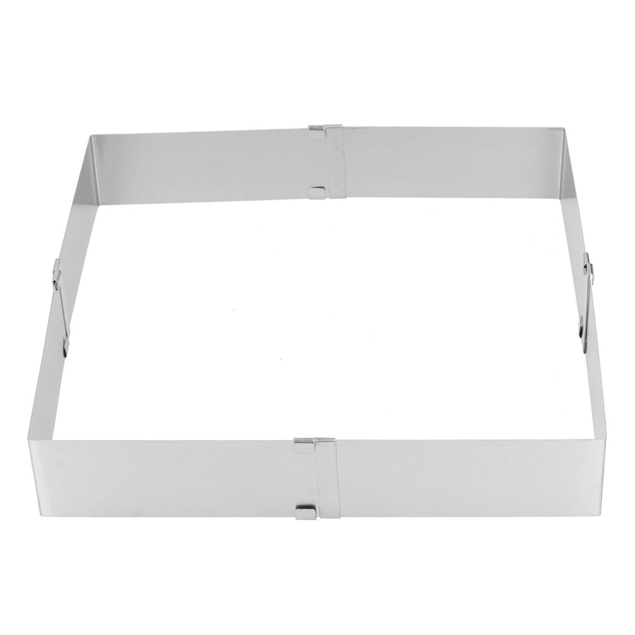 Stainless Steel Square Mousse Ring Retractable Biscuits Cake Mold Kitchen DIY Baking ToolsL 16~28cm