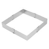 Stainless Steel Square Mousse Ring Retractable Biscuits Cake Mold Kitchen DIY Baking ToolsL 16~28cm